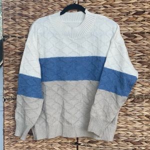Striped Crew Neck knit Sweater